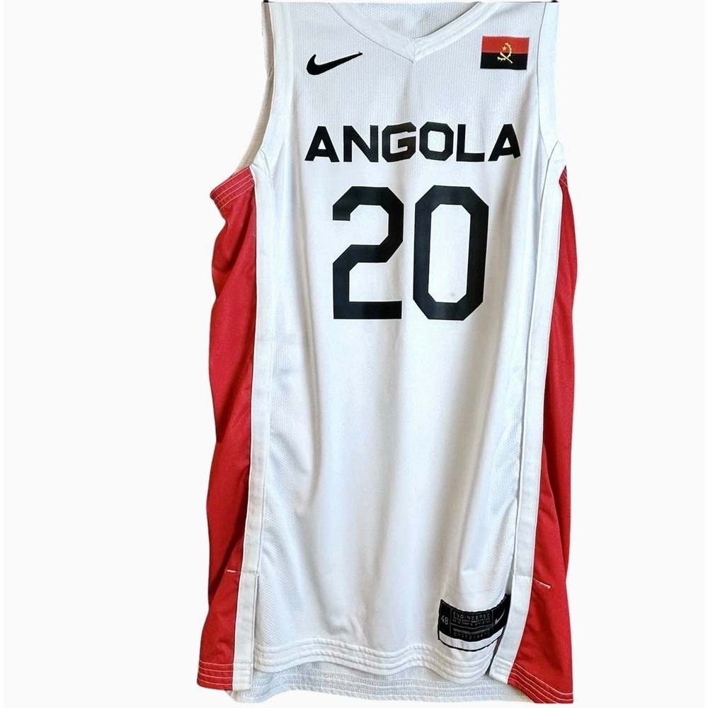 Nike Angola Men's National Basketball Team Official Jersey Size 48 Long Rare